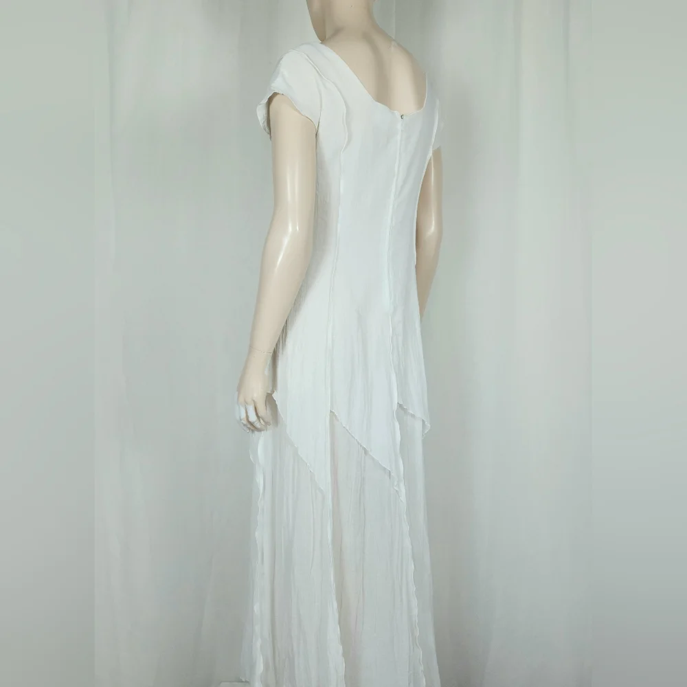 Linda Lundström Sheer Layered Dress White M - Picture 6 of 11